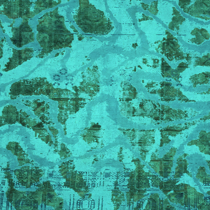 Machine Washable Persian Turquoise Bohemian Area Rugs, wshabs2325turq