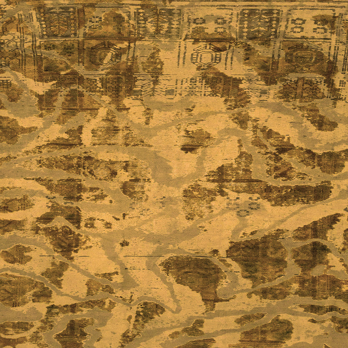 Square Machine Washable Persian Orange Bohemian Area Rugs, wshabs2325org