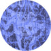 Round Persian Blue Bohemian Rug, abs2325blu