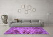 Machine Washable Persian Pink Bohemian Rug in a Living Room, wshabs2325pnk