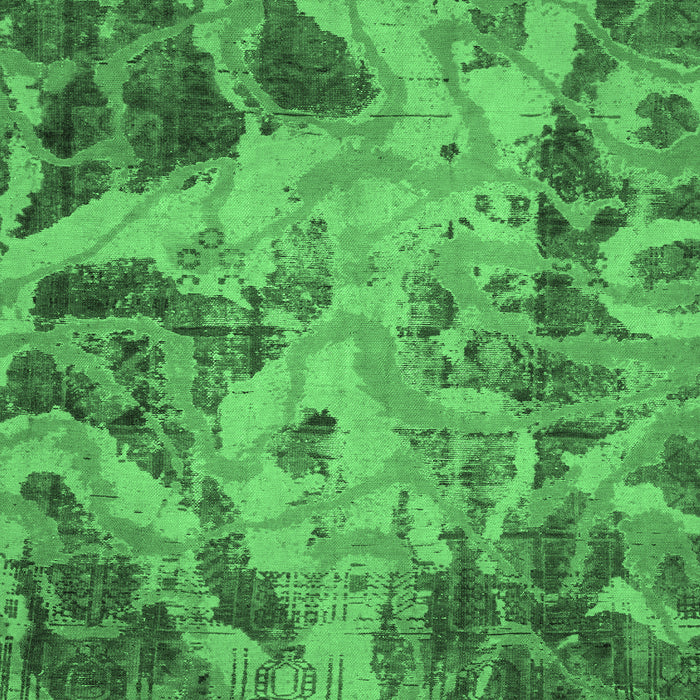 Machine Washable Persian Emerald Green Bohemian Area Rugs, wshabs2325emgrn