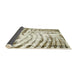 Sideview of Abstract Tan Brown Gold Modern Rug, abs2326