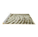 Sideview of Machine Washable Abstract Tan Brown Gold Rug, wshabs2326