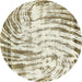 Round Abstract Tan Brown Gold Modern Rug, abs2326