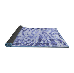 Sideview of Abstract Blue Modern Rug, abs2326blu