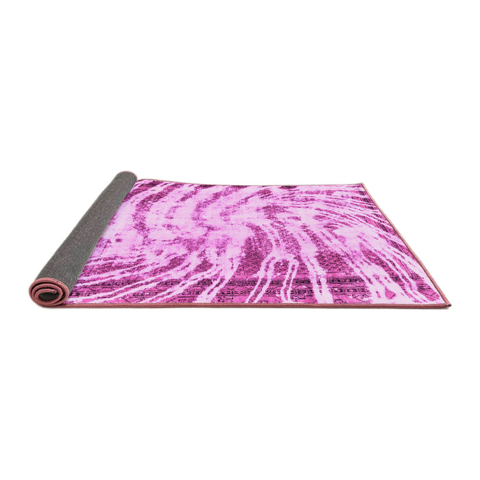 Sideview of Abstract Pink Modern Rug, abs2326pnk