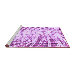 Sideview of Machine Washable Abstract Purple Modern Area Rugs, wshabs2326pur