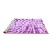 Sideview of Machine Washable Abstract Purple Modern Area Rugs, wshabs2326pur