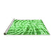 Sideview of Machine Washable Abstract Green Modern Area Rugs, wshabs2326grn