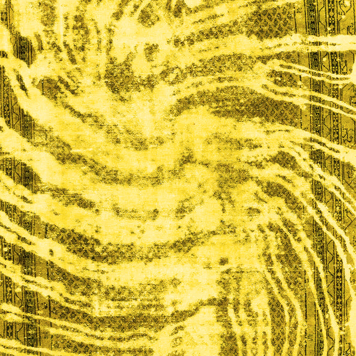 Abstract Yellow Modern Rug, abs2326yw