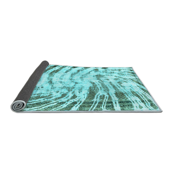 Sideview of Abstract Light Blue Modern Rug, abs2326lblu