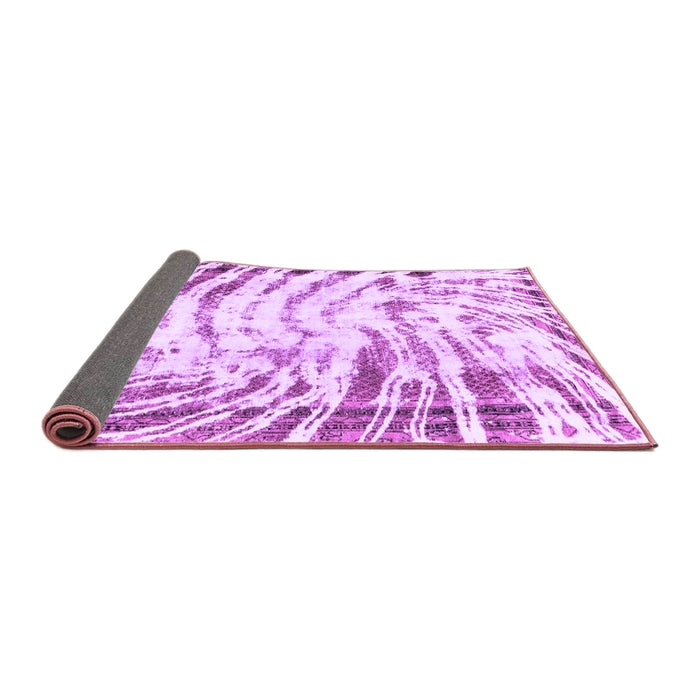 Sideview of Abstract Purple Modern Rug, abs2326pur