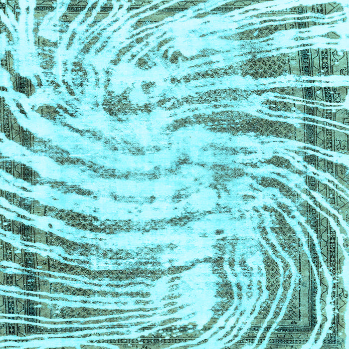 Square Abstract Light Blue Modern Rug, abs2326lblu