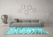 Machine Washable Abstract Light Blue Modern Rug in a Living Room, wshabs2326lblu