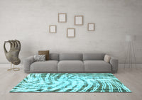 Machine Washable Abstract Light Blue Modern Rug, wshabs2326lblu