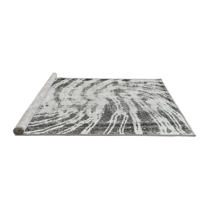 Sideview of Machine Washable Abstract Gray Modern Rug, wshabs2326gry