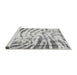 Sideview of Machine Washable Abstract Gray Modern Rug, wshabs2326gry