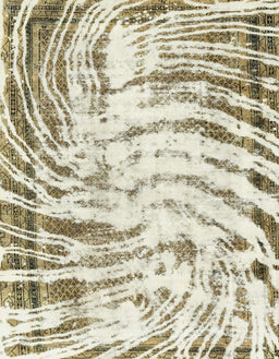 Abstract Tan Brown Gold Modern Rug, abs2326