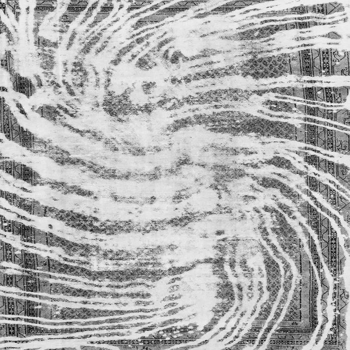 Square Machine Washable Abstract Gray Modern Rug, wshabs2326gry