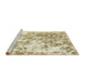 Sideview of Machine Washable Abstract Brass Green Rug, wshabs2327