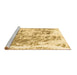 Sideview of Machine Washable Abstract Brown Modern Rug, wshabs2327brn