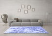 Machine Washable Abstract Blue Modern Rug in a Living Room, wshabs2327blu