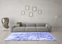 Machine Washable Abstract Blue Modern Rug, wshabs2327blu