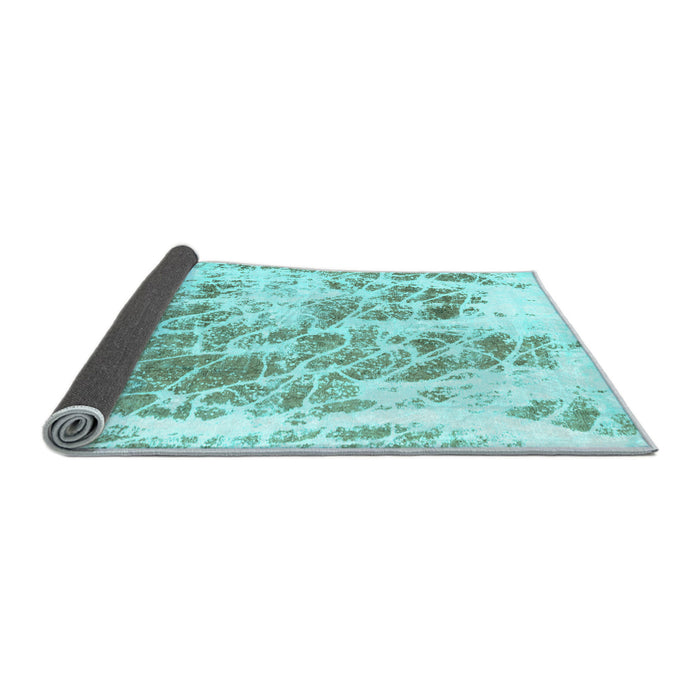 Sideview of Abstract Light Blue Modern Rug, abs2327lblu