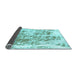 Sideview of Abstract Light Blue Modern Rug, abs2327lblu