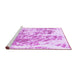 Sideview of Machine Washable Abstract Purple Modern Area Rugs, wshabs2327pur