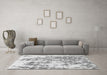 Machine Washable Abstract Gray Modern Rug in a Living Room,, wshabs2327gry