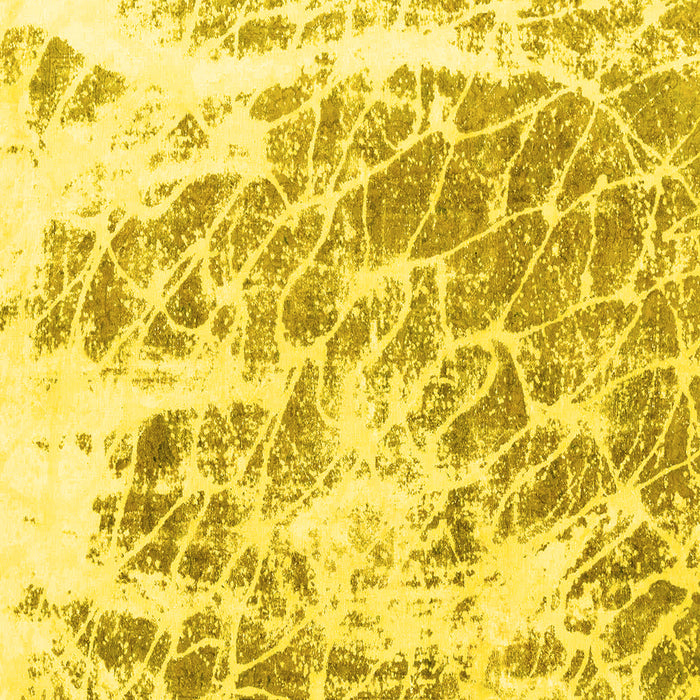 Square Abstract Yellow Modern Rug, abs2327yw
