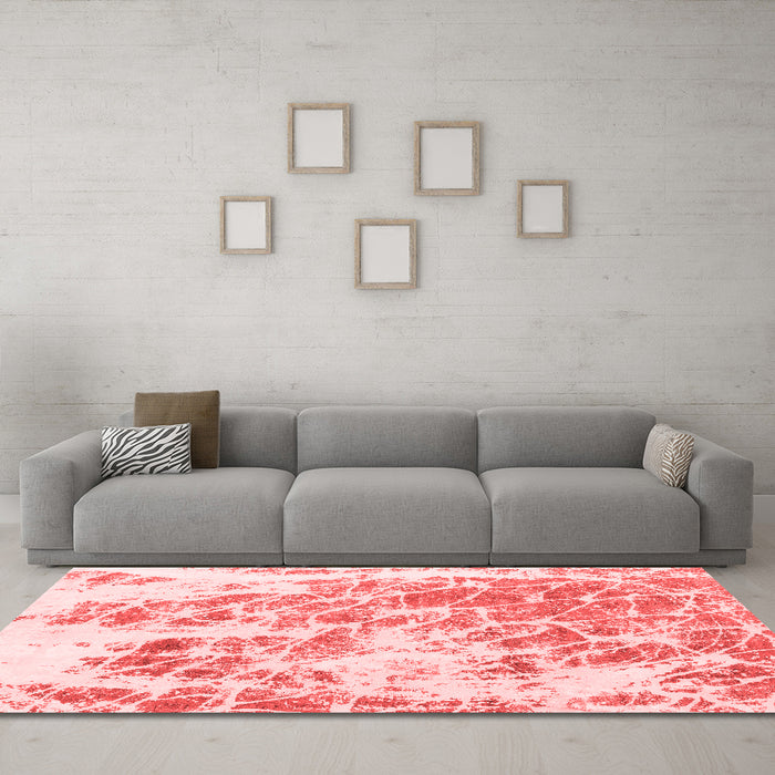 Modern Red Washable Rugs