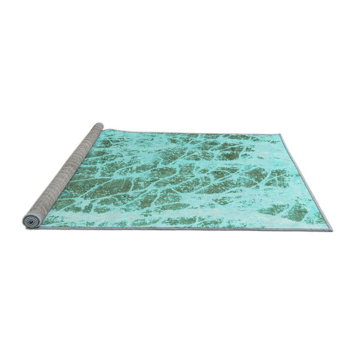 Sideview of Machine Washable Abstract Light Blue Modern Rug, wshabs2327lblu