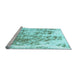 Sideview of Machine Washable Abstract Light Blue Modern Rug, wshabs2327lblu