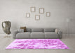 Machine Washable Abstract Purple Modern Area Rugs in a Living Room, wshabs2327pur