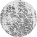 Round Abstract Gray Modern Rug, abs2327gry