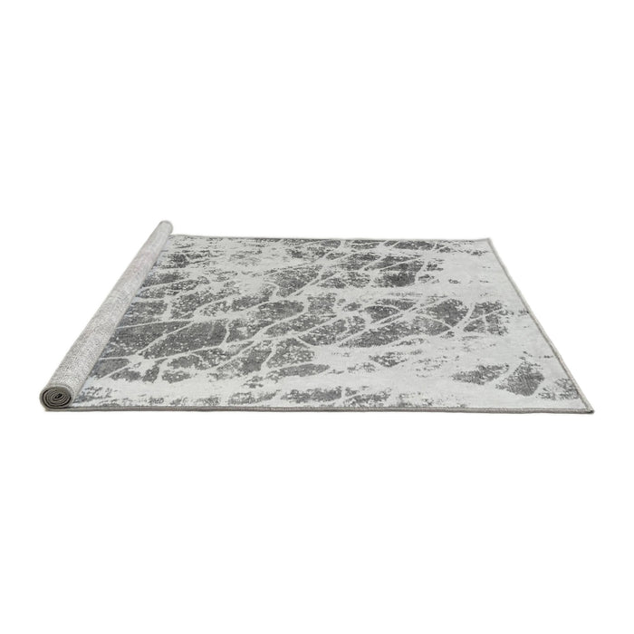Sideview of Machine Washable Abstract Gray Modern Rug, wshabs2327gry
