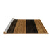 Sideview of Machine Washable Abstract Sedona Brown Rug, wshabs2328