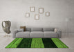 Machine Washable Abstract Green Modern Area Rugs in a Living Room,, wshabs2328grn