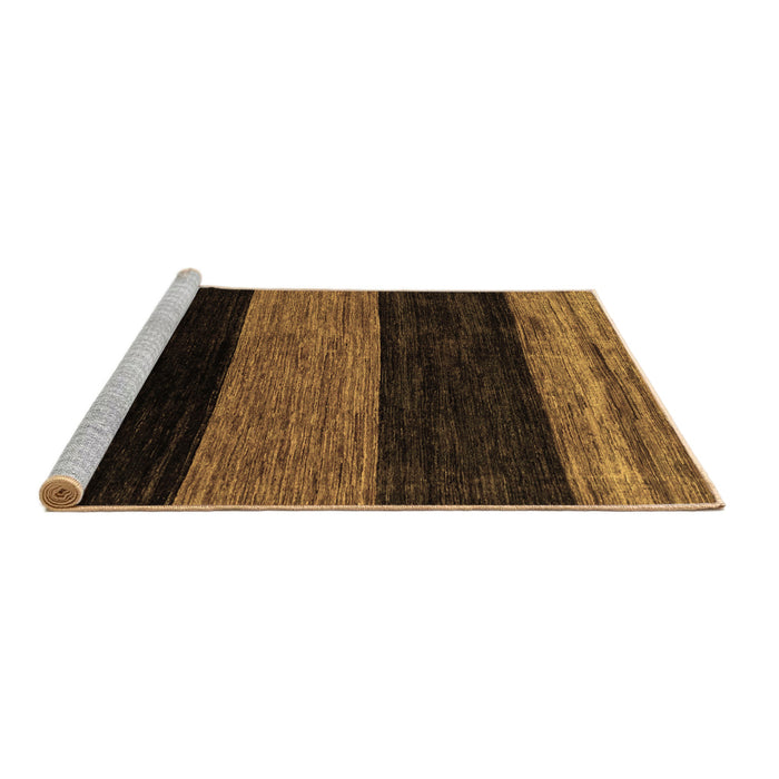 Sideview of Machine Washable Abstract Brown Modern Rug, wshabs2328brn