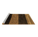 Sideview of Machine Washable Abstract Brown Modern Rug, wshabs2328brn