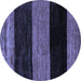 Round Machine Washable Abstract Blue Modern Rug, wshabs2328blu