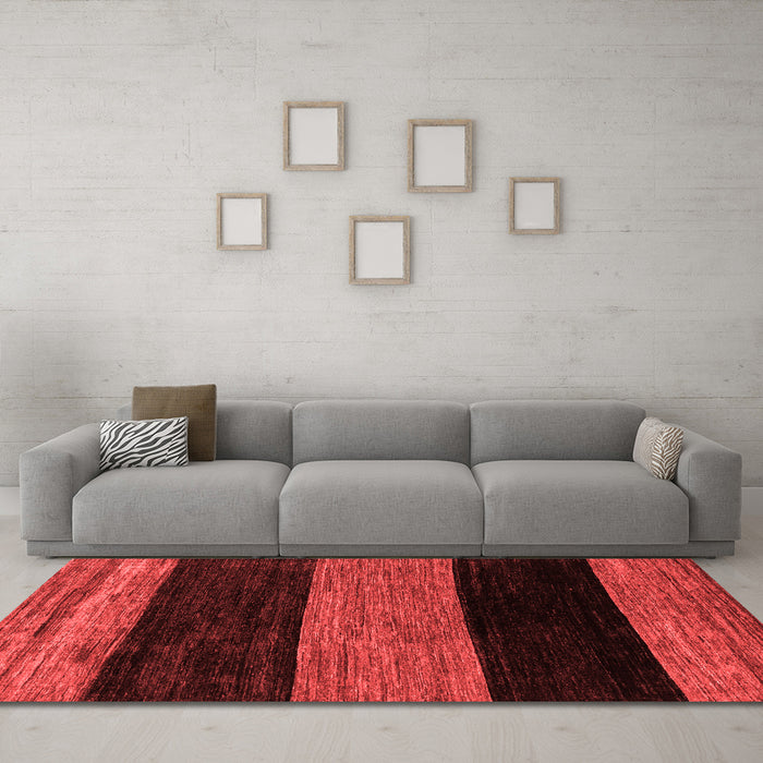 Modern Red Washable Rugs