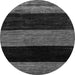 Round Machine Washable Abstract Gray Modern Rug, wshabs2328gry