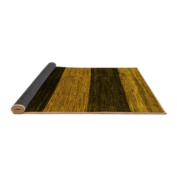 Sideview of Abstract Yellow Modern Rug, abs2328yw