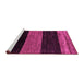 Sideview of Machine Washable Abstract Pink Modern Rug, wshabs2328pnk