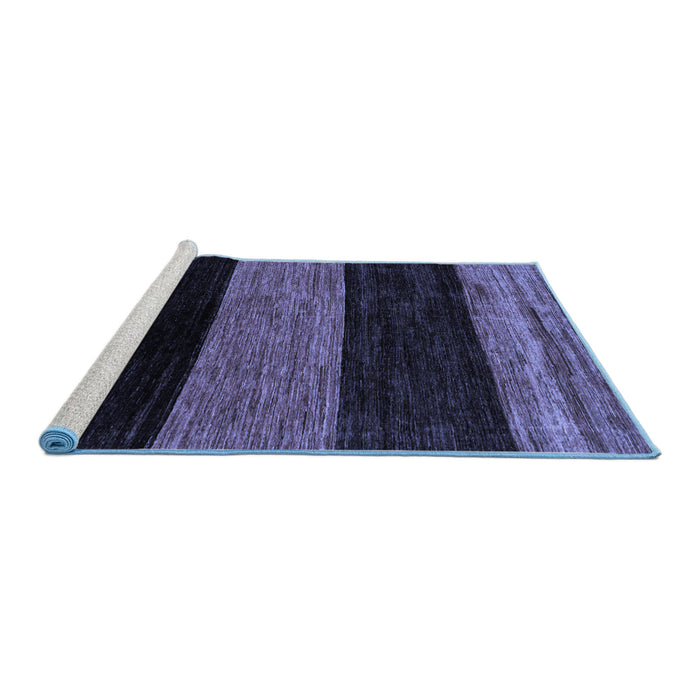 Sideview of Machine Washable Abstract Blue Modern Rug, wshabs2328blu
