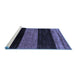 Sideview of Machine Washable Abstract Blue Modern Rug, wshabs2328blu