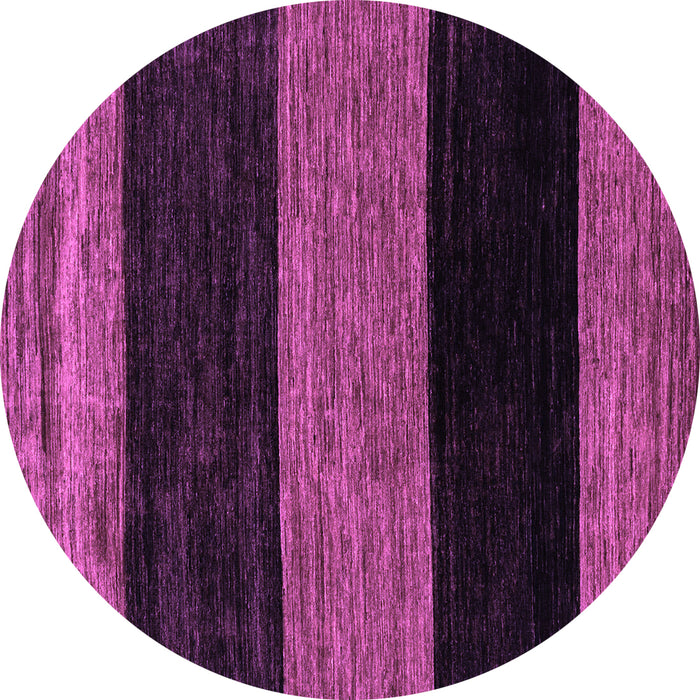 Round Machine Washable Abstract Purple Modern Area Rugs, wshabs2328pur